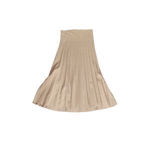 Elegant Tan Pleated Accordian Skirt Size Small